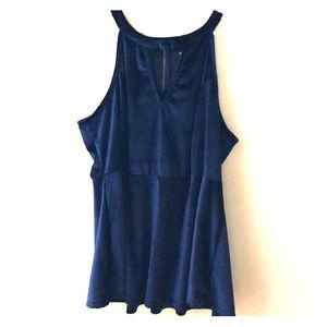 Torrid Sz 3 Velvety Peplum Blouse with Keyhole